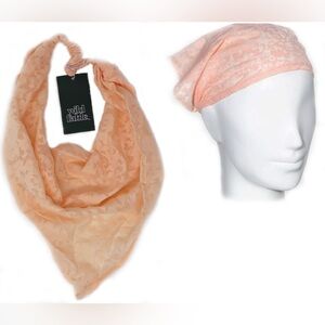 wild fable Target Peach Color Butterfly Print Headscarf Triangle Bandanna